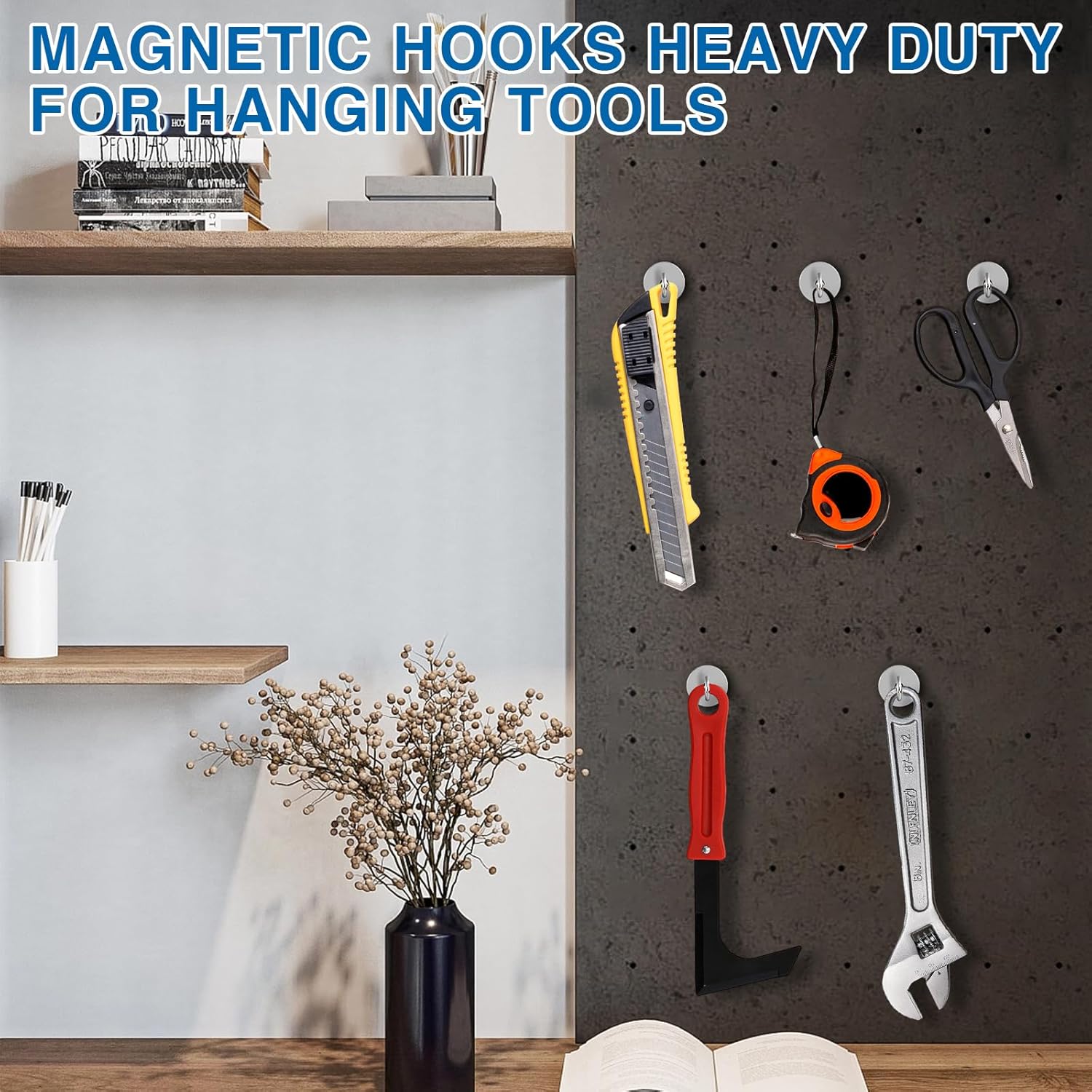 LOVIMAG Heavy Duty Magnetic Hooks 12 Pcs for Cruise and Home Use