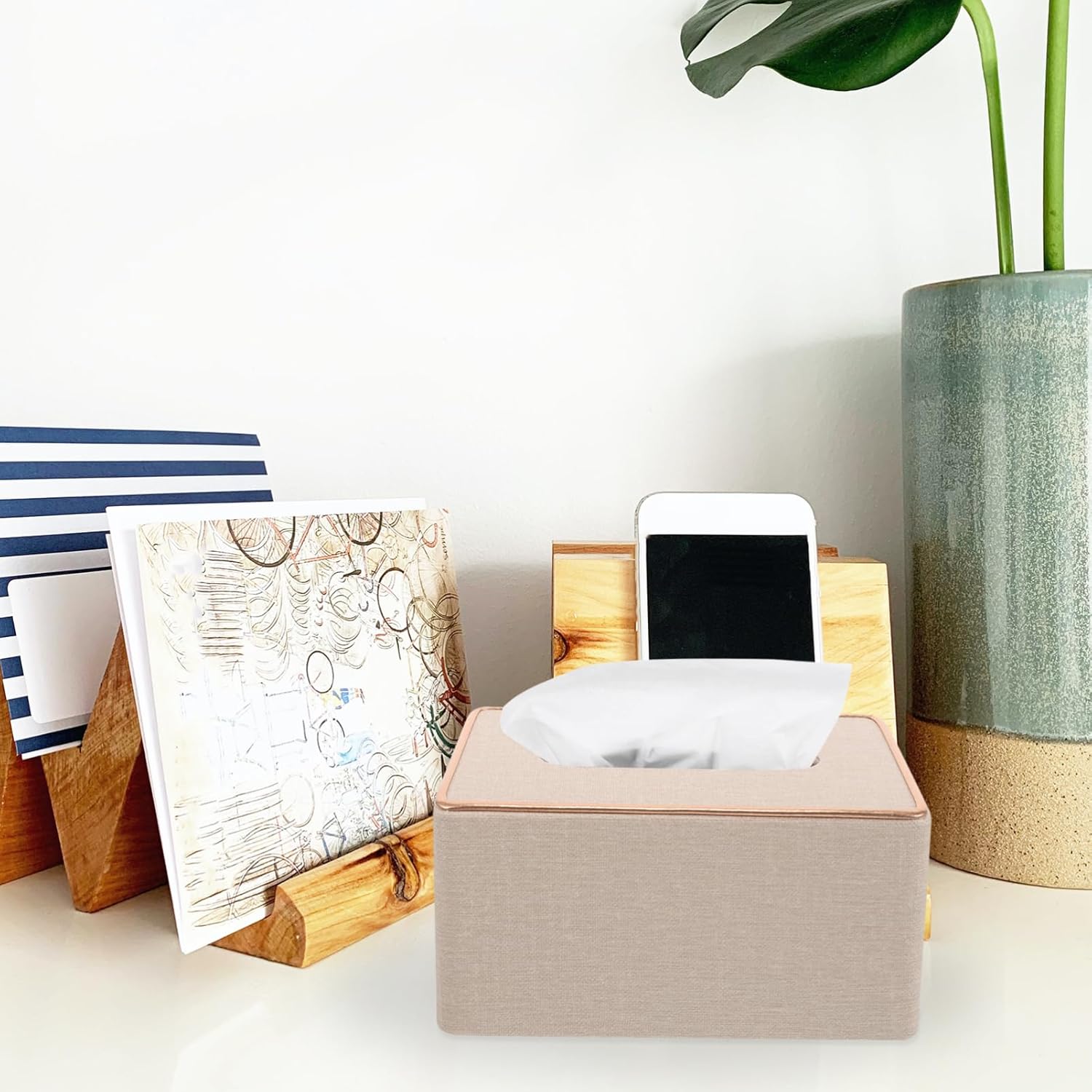 Elegant Leather Tissue Holder