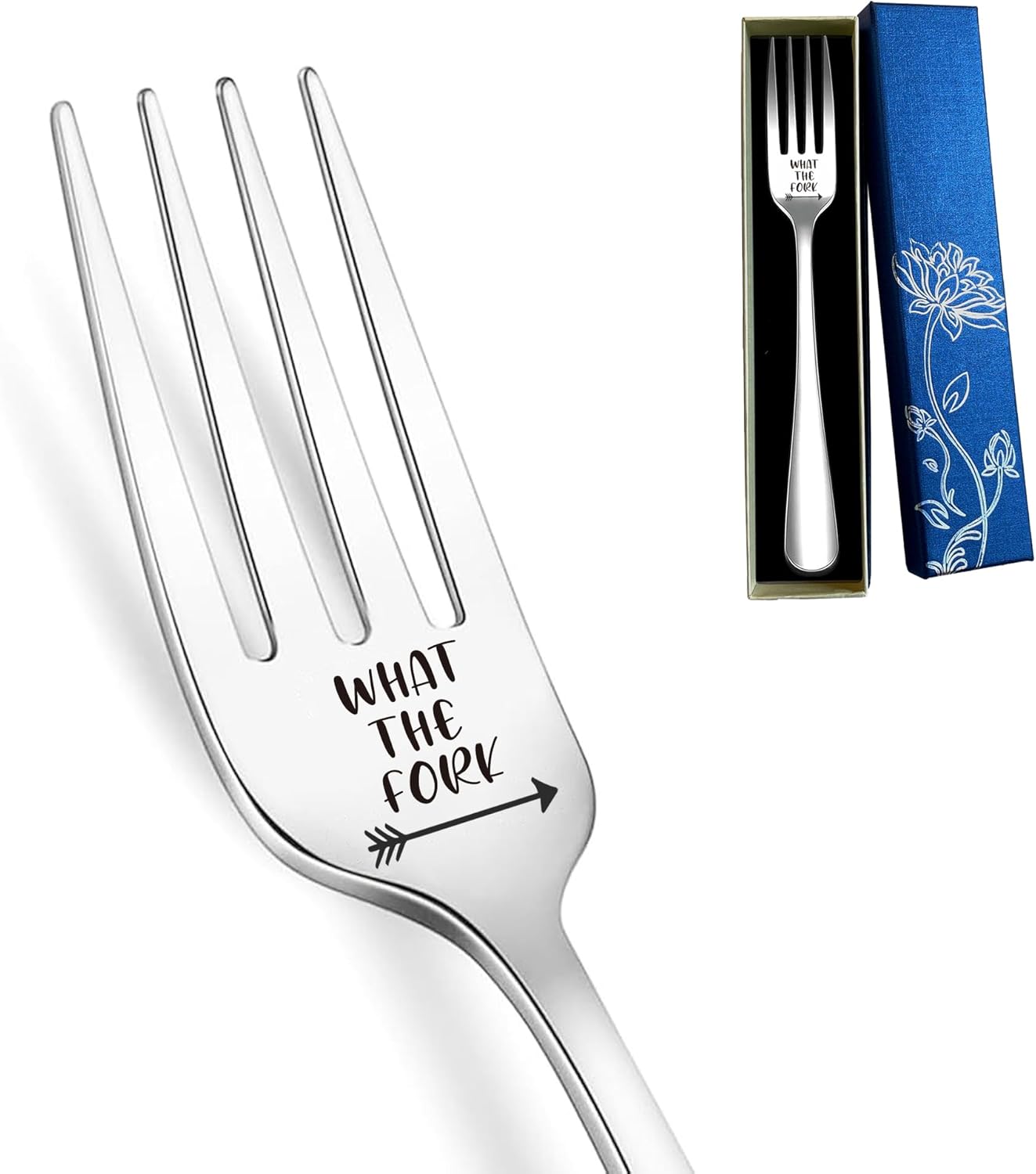 Funny Engraved Stainless Steel Dinner Fork with Gift Box 1