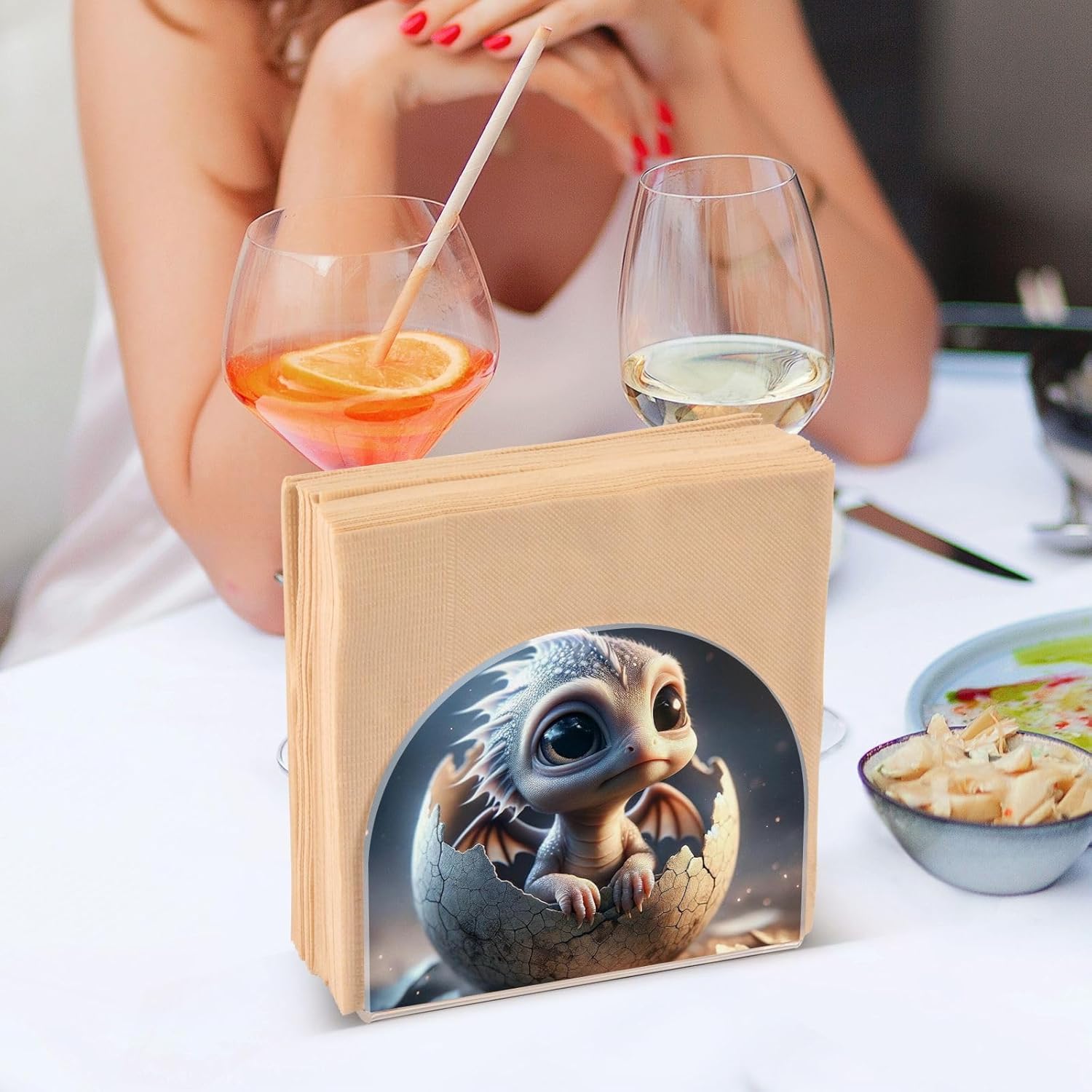 ALAZA Cute Baby Dragon Napkin Holder