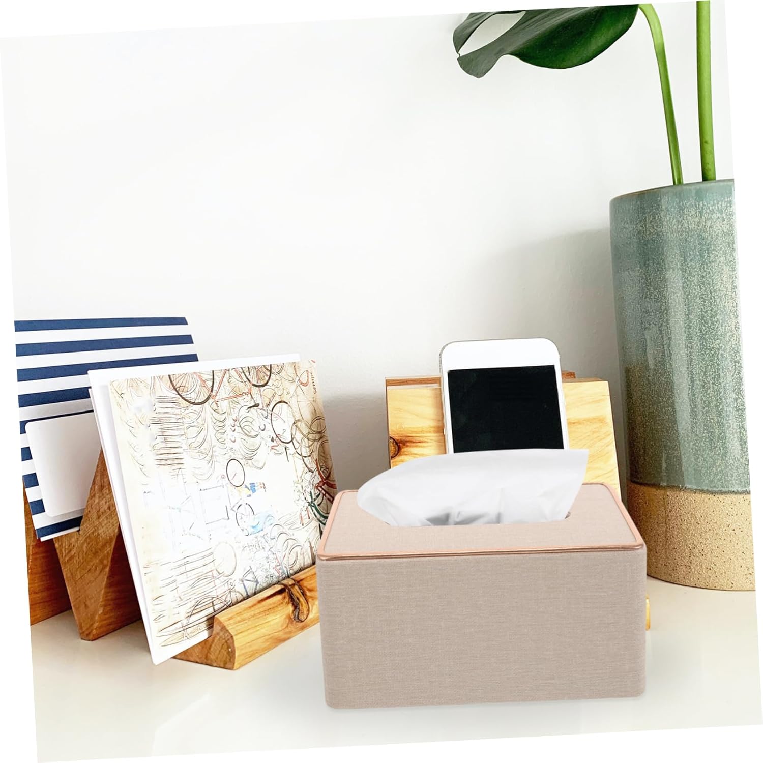 Elegant Leather Napkin Dispenser for Car Home Office Use