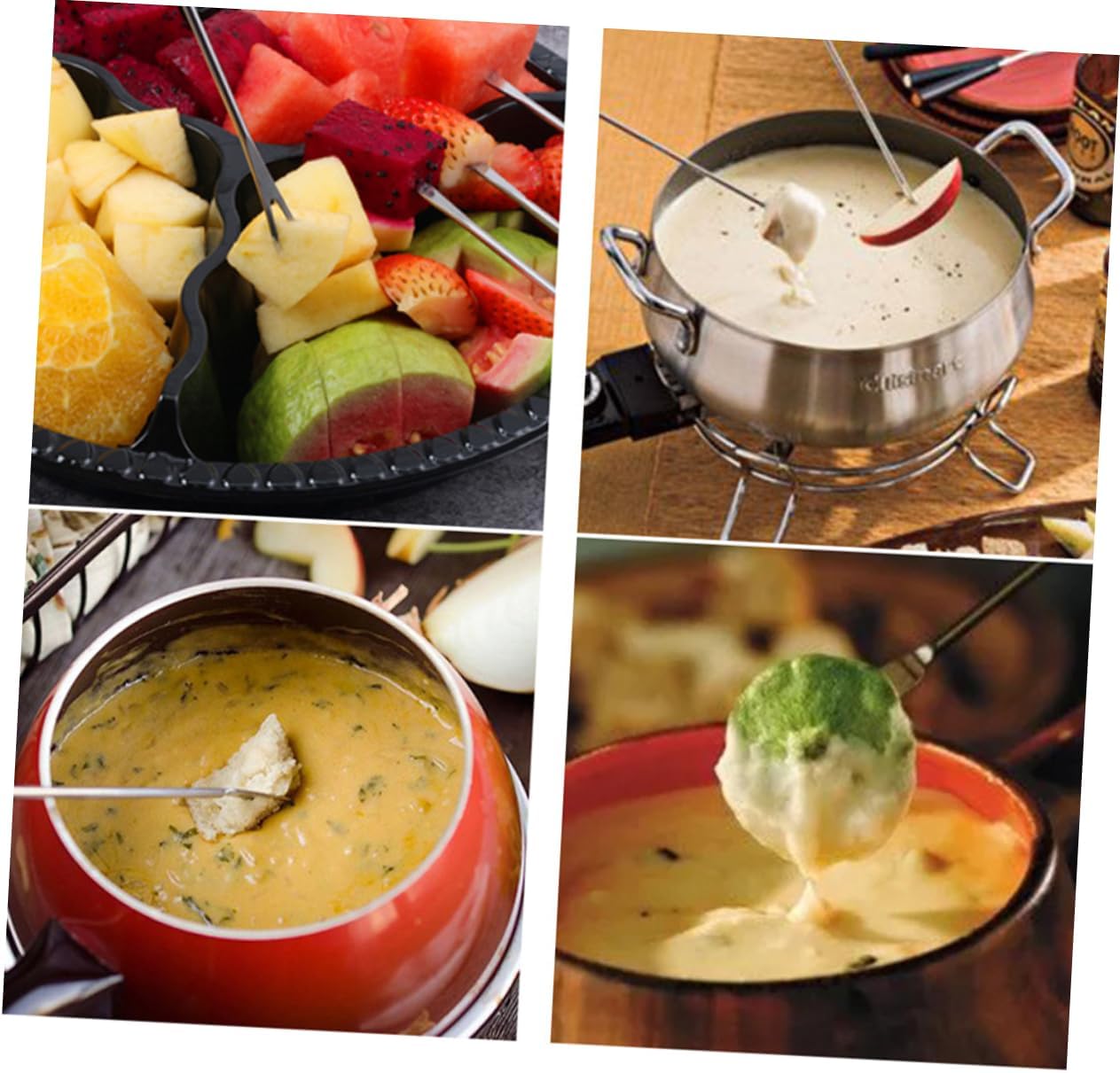 Stainless Steel Cheese Fondue Forks 8pcs - Perfect for Picnics Camping