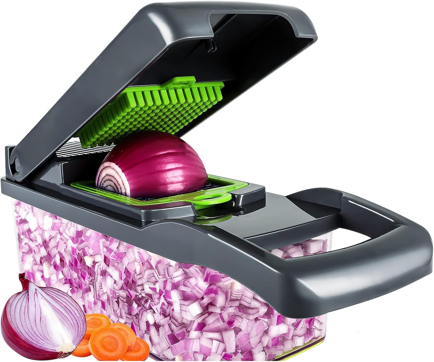 FIRAWER Professional Square Blade Stainless Steel Vegetable Chopper