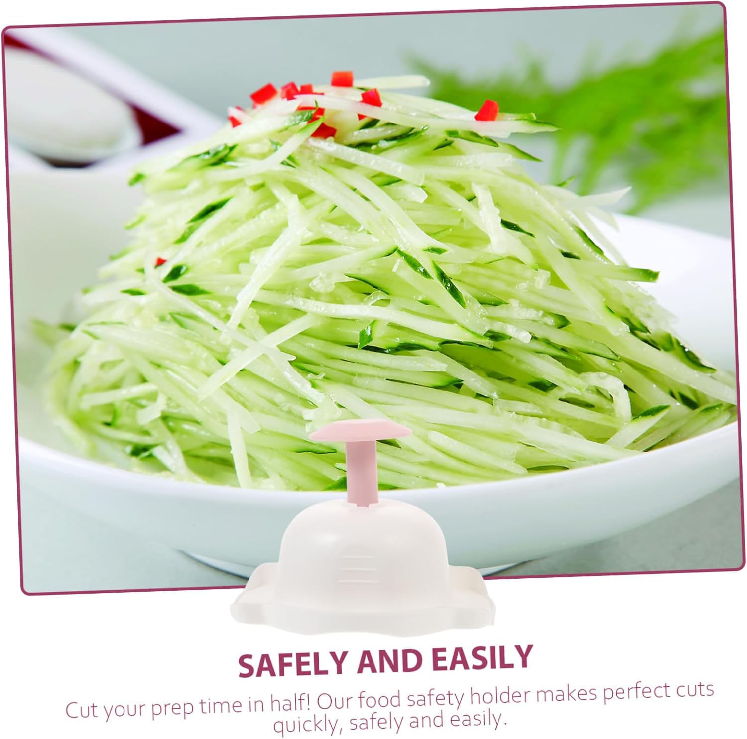 IMIKEYA Safe Hand Holder Mandoline Guard - Anti-Cut Food Slicer Tool for Safe Veggie Slicing and Chopping