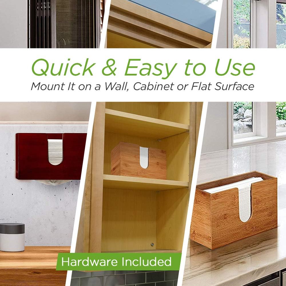 Bamboo Promise Dispenser - Wall or Counter Mount - 48 x 116 x 78