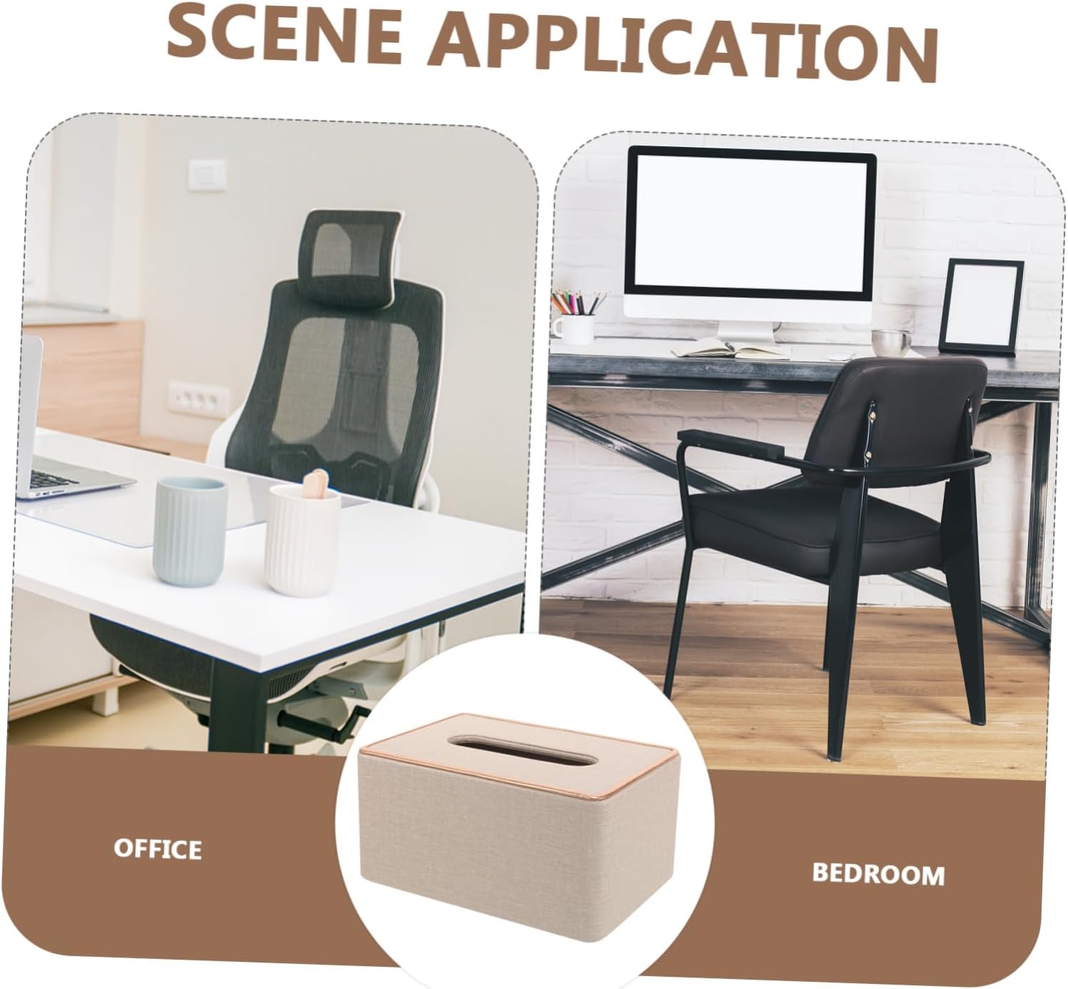 Elegant Leather Napkin Dispenser for Car Home Office Use