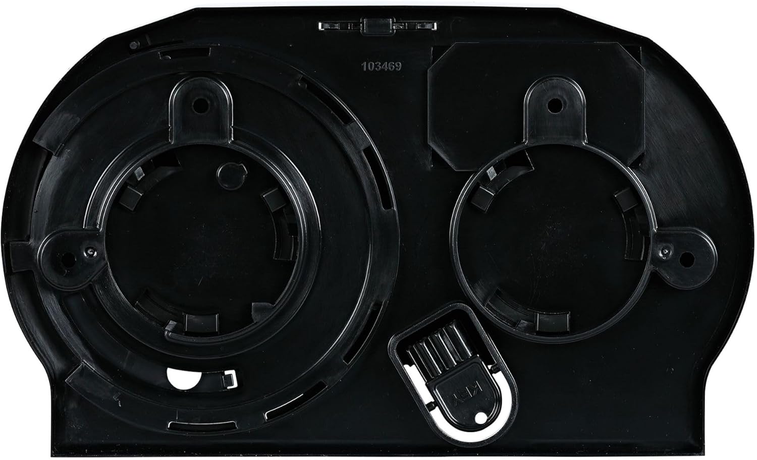Low-Profile Dual Roll Toilet Paper Dispenser Black