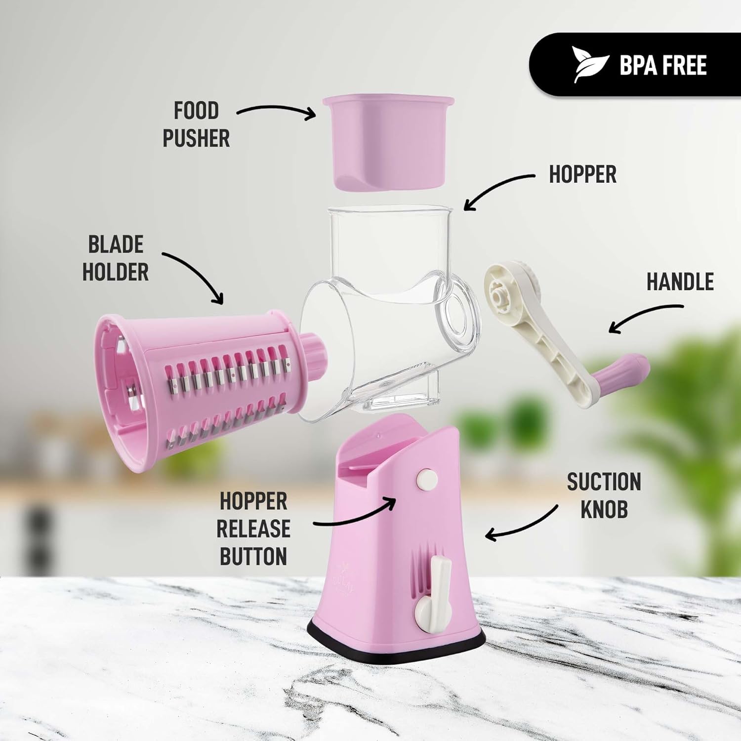 Zulay Kitchen Grater Easy to Use Stainless Steel for Busy Home Chefs