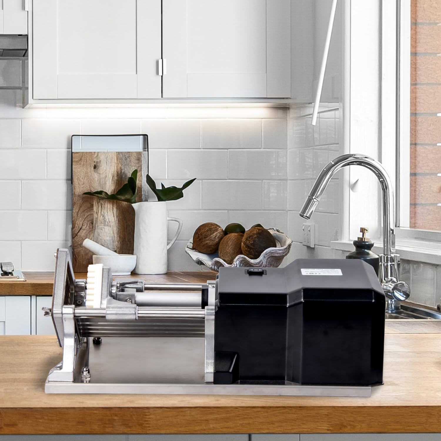 Electric French Fry Cutter Machine With 3 Sizes Stainless Steel Blades