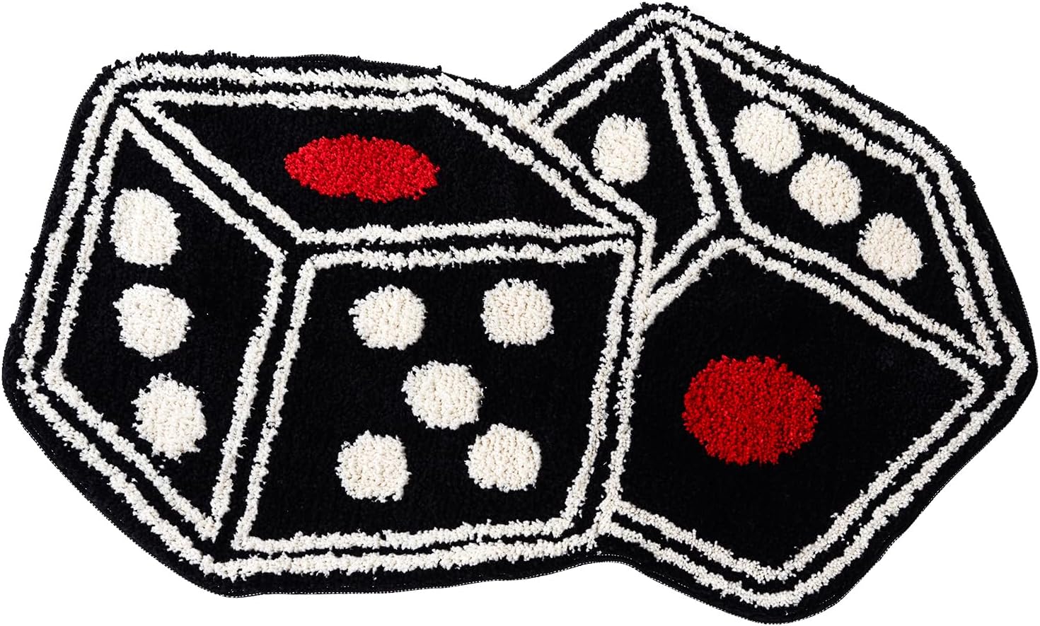 Meudid Dice Rug 31x23 Non-Slip Plush Floor Mat
