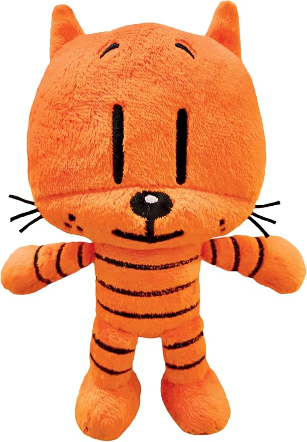 MerryMakers Dog Man's Li'l Petey Plush Toy, 6.5-Inch, from Dav Pilkey's Dog Man Book Series, Orange