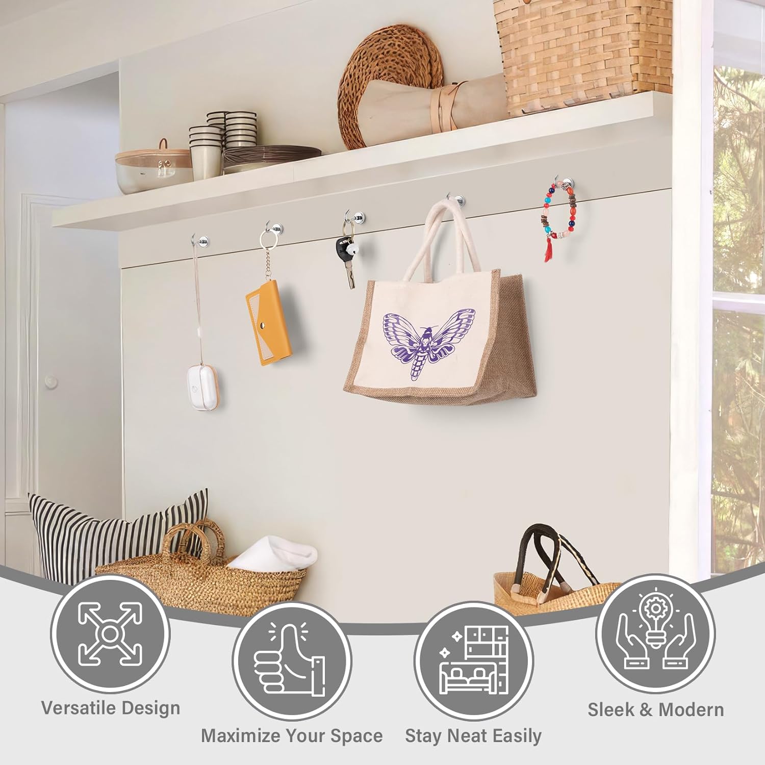 8-Pack 23-Pound Magnetic Hooks