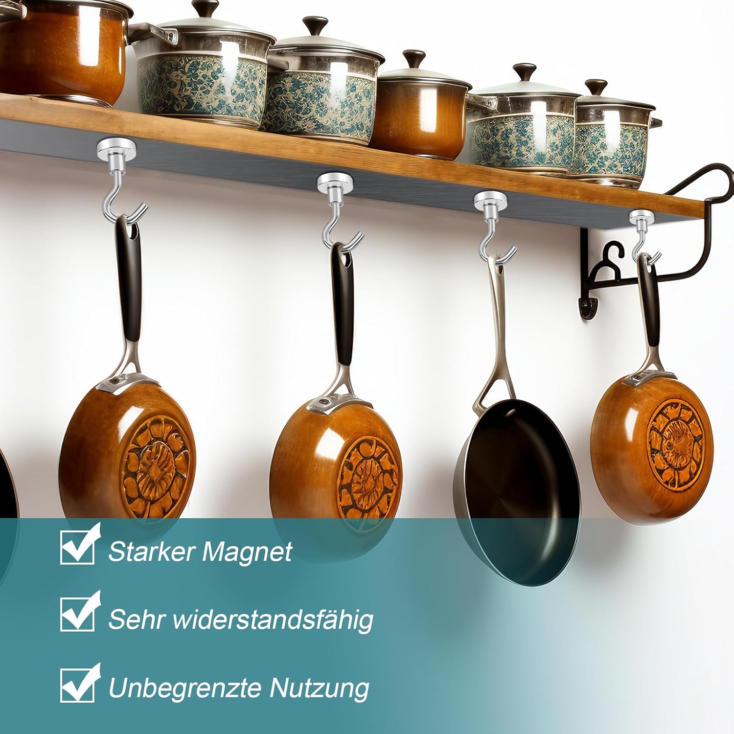 MAGXCENE 32-Count Heavy-Duty Magnetic Hooks for Dedicated Use