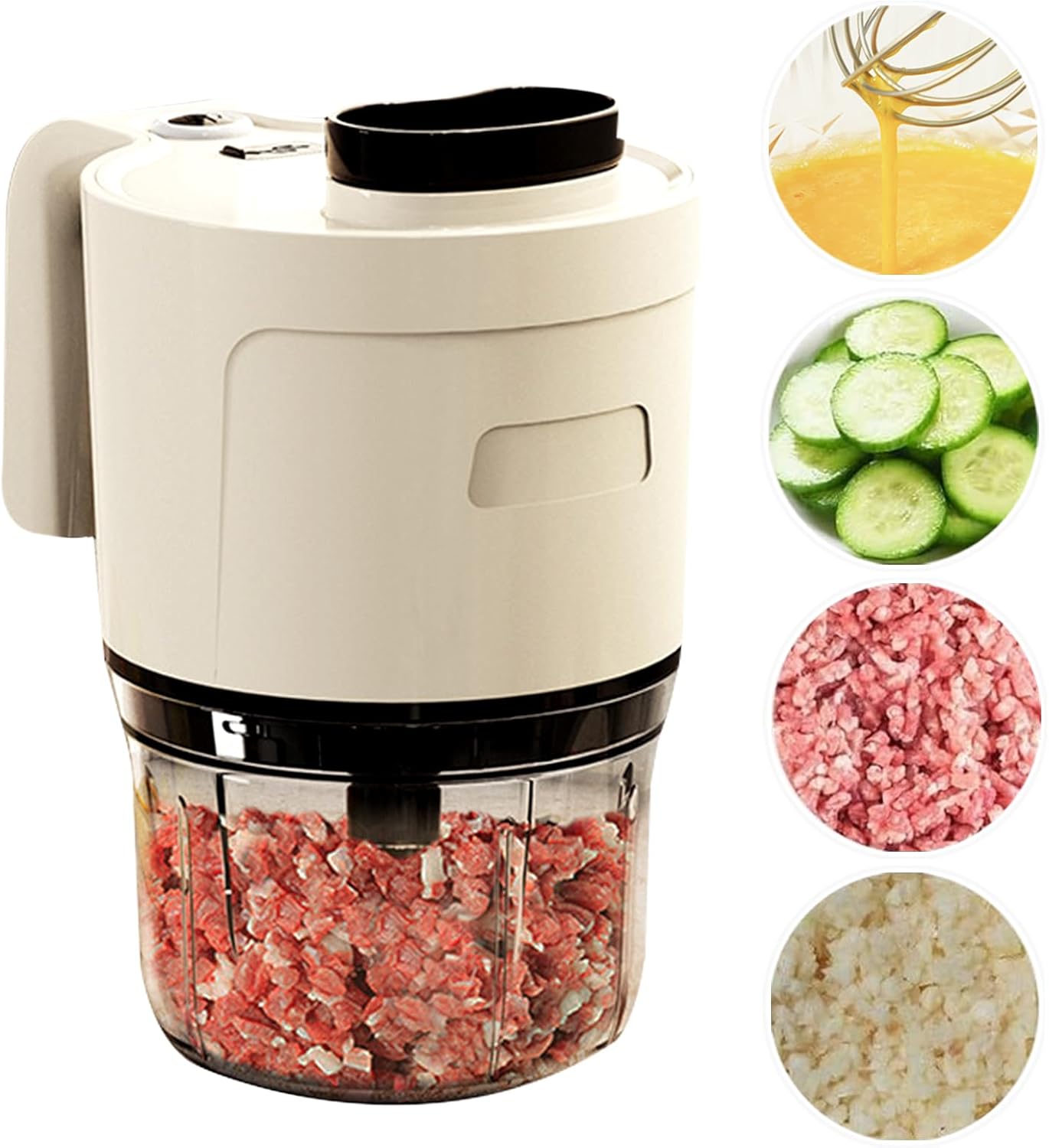 NAJIESUN4-in-1 Waterproof Cordless Electric Veget Slicer Set