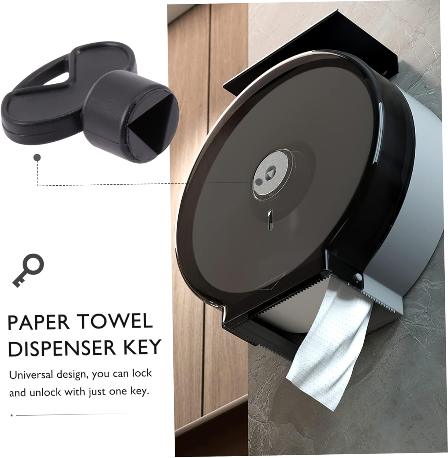 BUGUUYO 5-Set Stone-Clear Plastic Key Dispenser