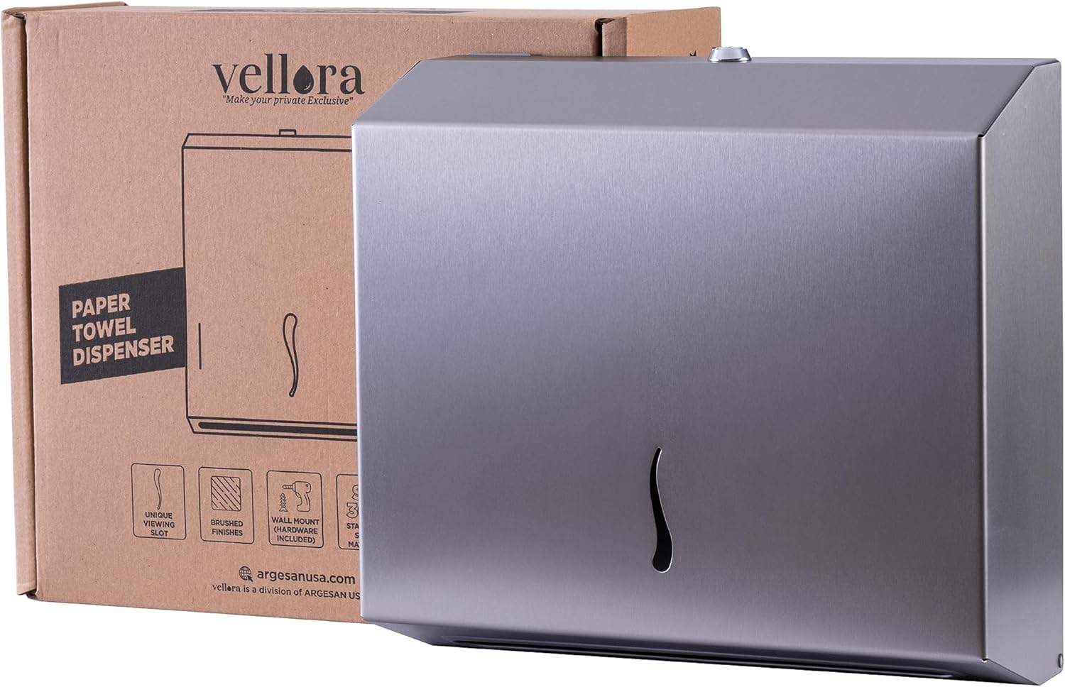304 Stainless Steel Wall-Mounted Commercial Paper Towel Dispenser