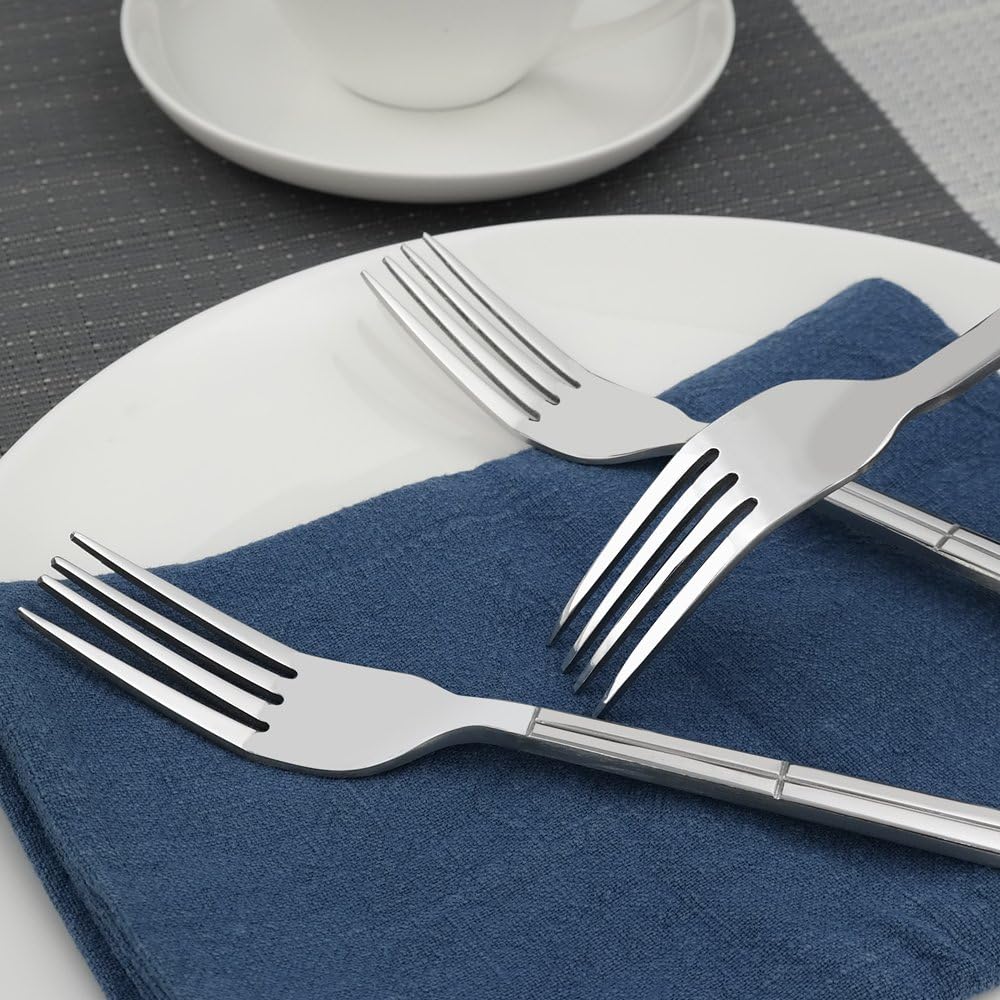 Lesbin 12-Piece Stainless Steel Dinner Forks 797-Inch