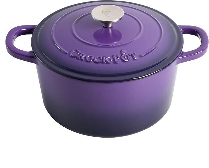 Crock-Pot Artisan Round Enameled Cast Iron Dutch Oven, 5-Quart, Pistachio Green