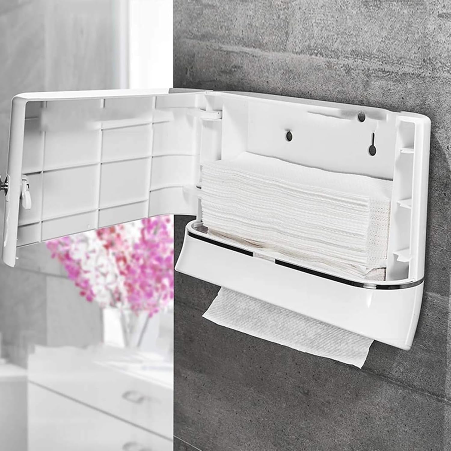 Time-Saving Wall-Mounted Dispenser with Smooth Exit and Lock