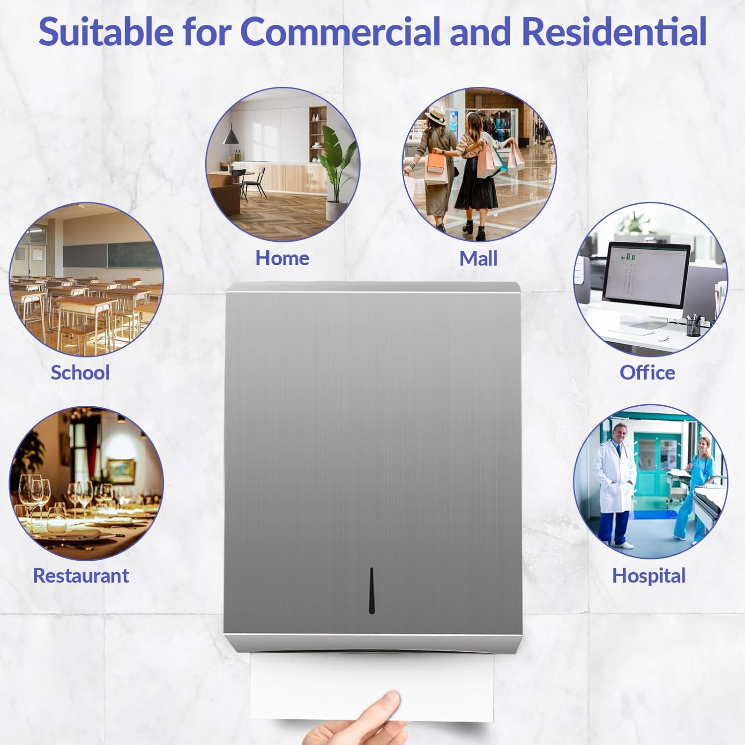 Heavy Duty Wall-Mounted Paper Towel Dispenser