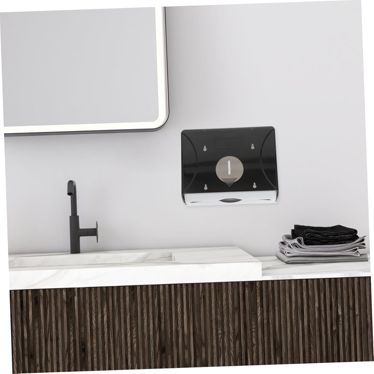 Mucklily Plastic Paper Towel Dispenser Touchless Wall Mount for Home