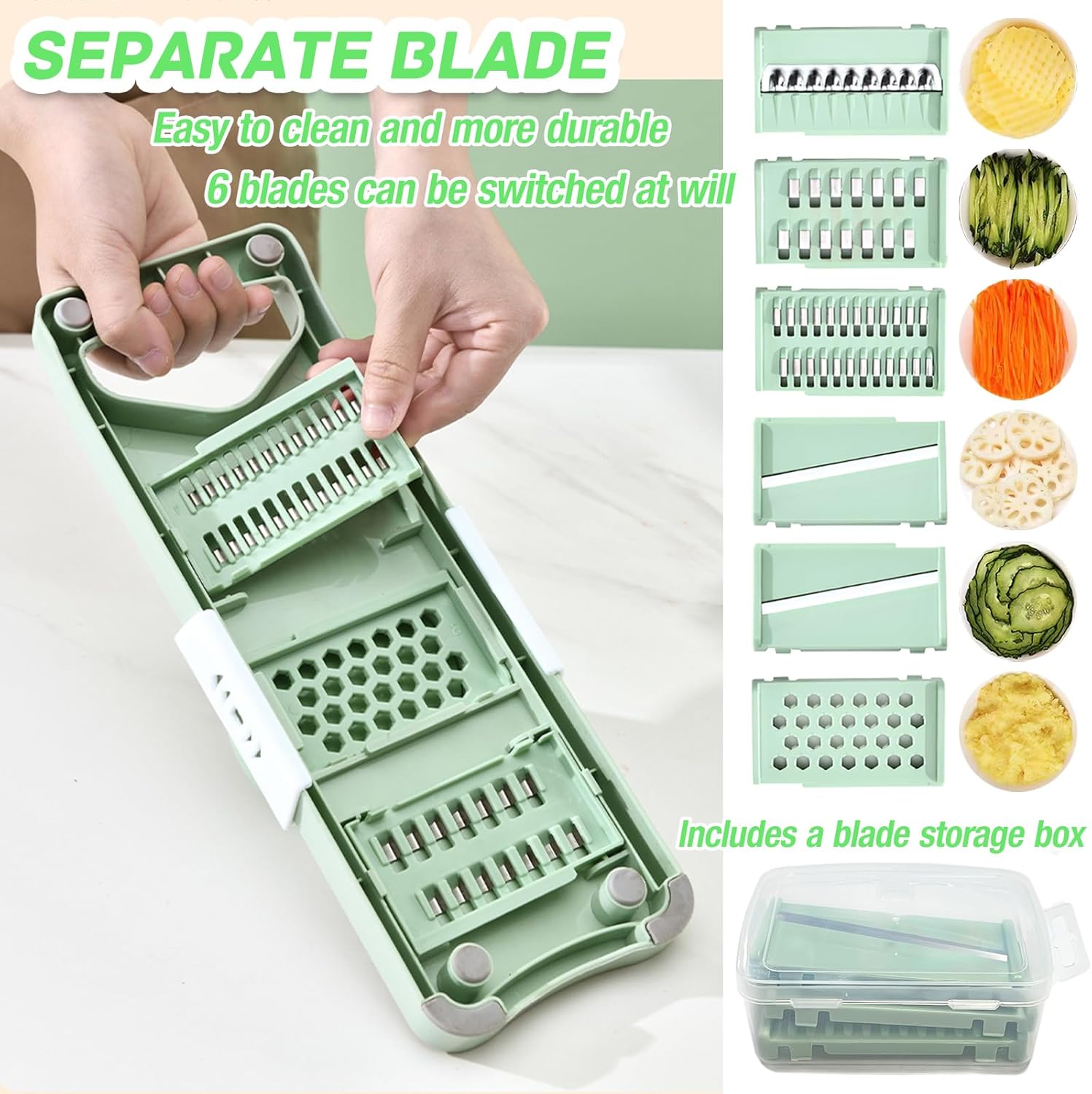 Jianlai 7-in-1 Vegetable Slicer for Perfect Slices