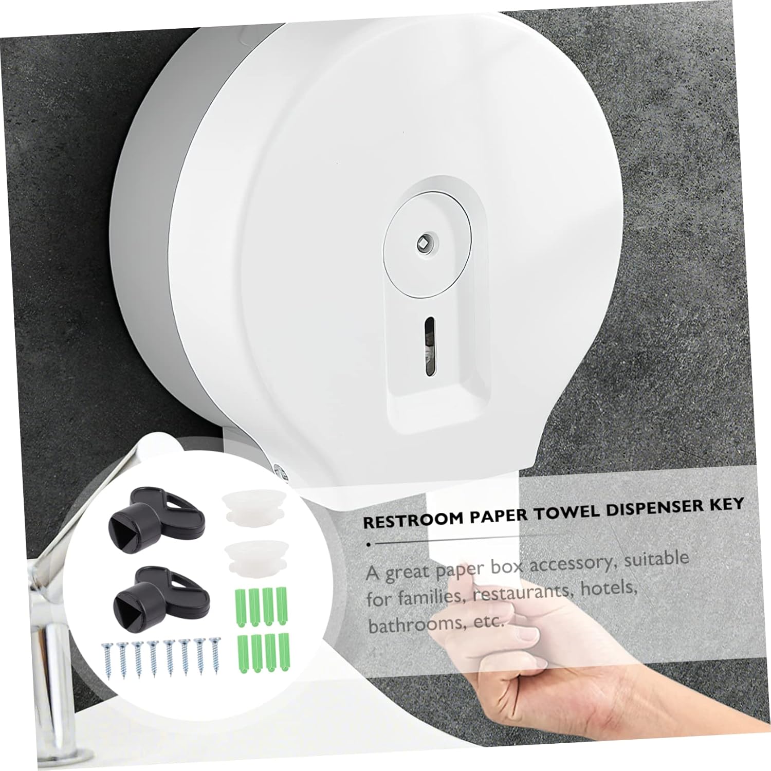 4-Pack Dispenser Key Set for Durable Compact Towels in Restrooms
