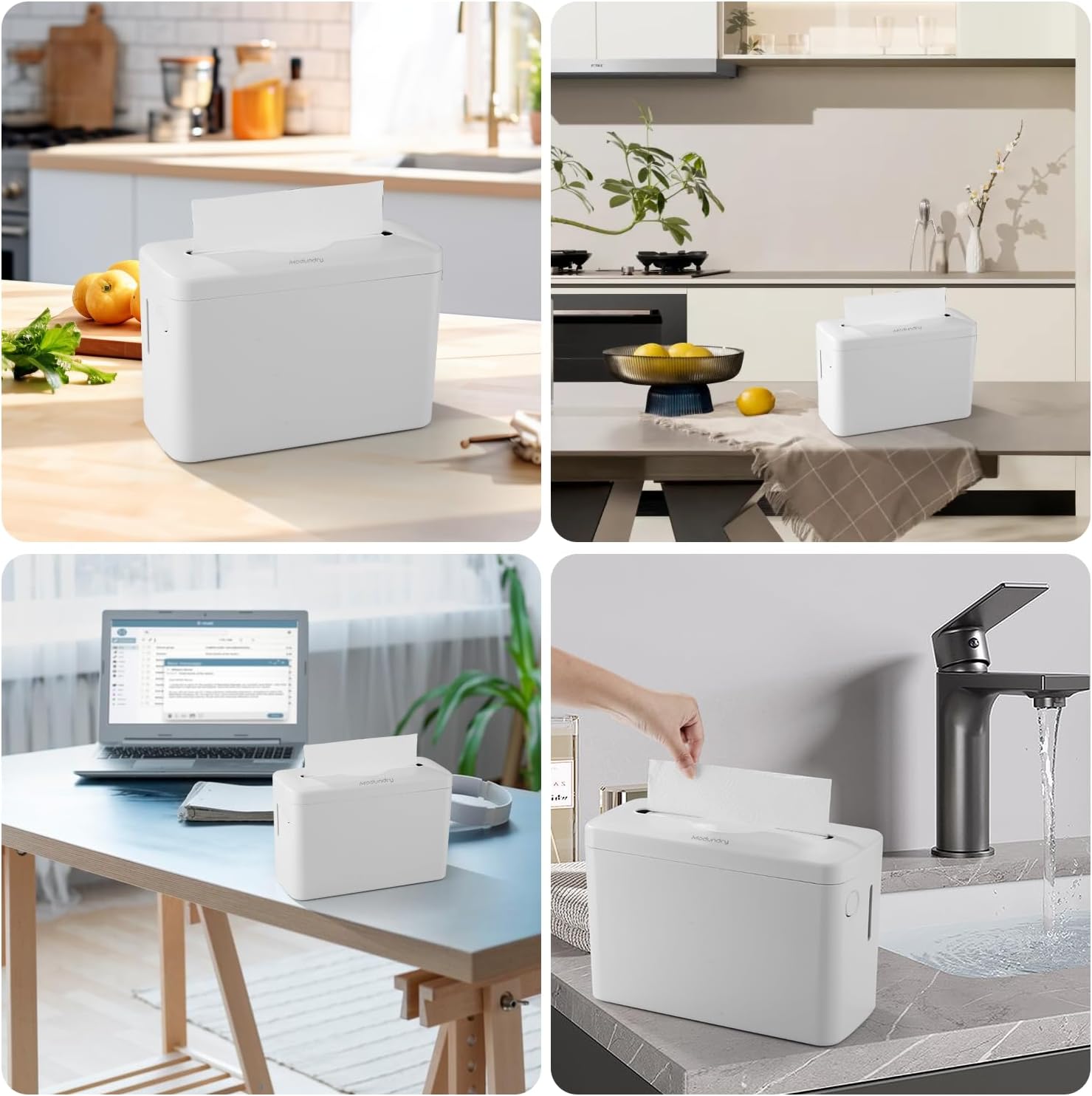Space-Saving Counter Top Hand Towel Dispenser White