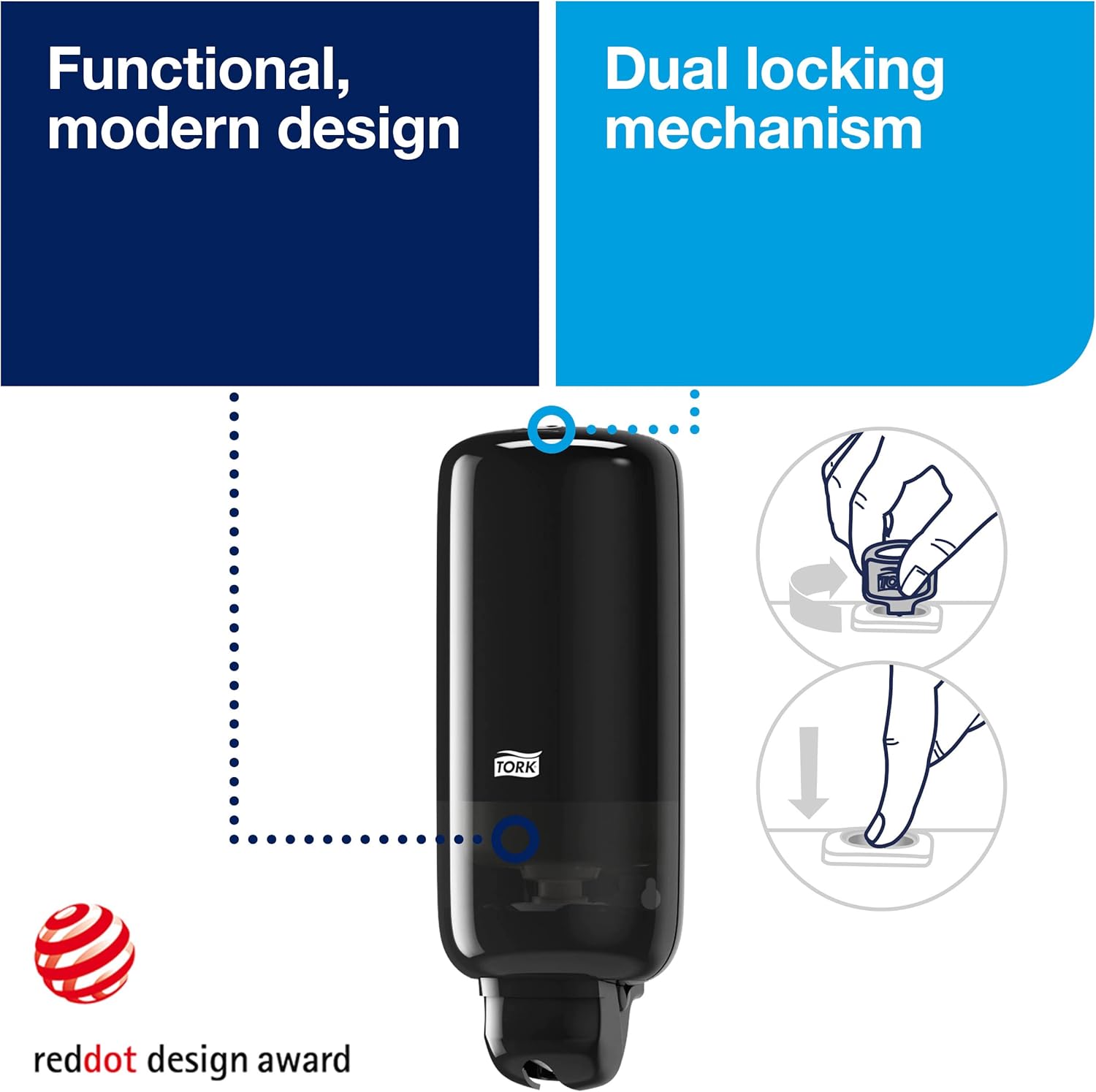 Tork Liquid Skincare Dispensers - Economical Modern Design Pack of 6