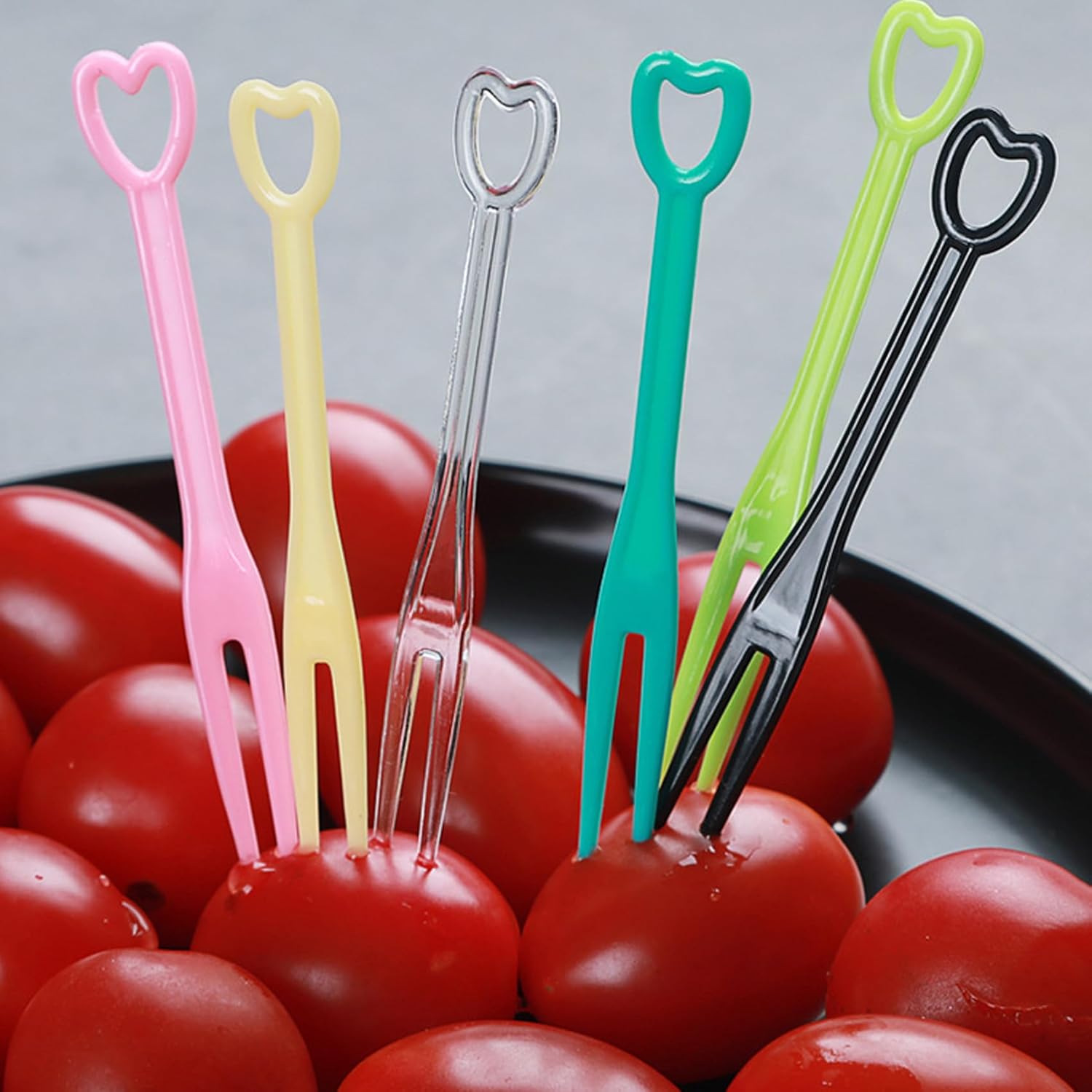 1000PCS Multi-Colored Plastic Dessert Forks