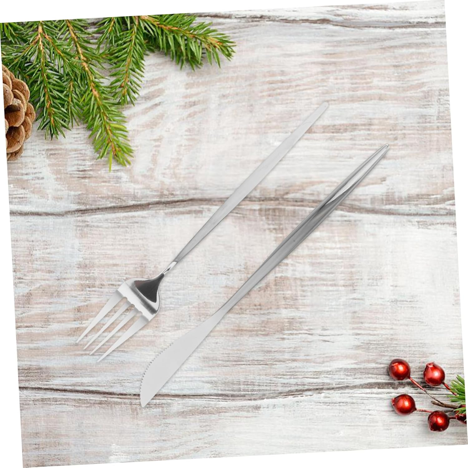Chic Stainless Steel Knife Fork Set for Parties