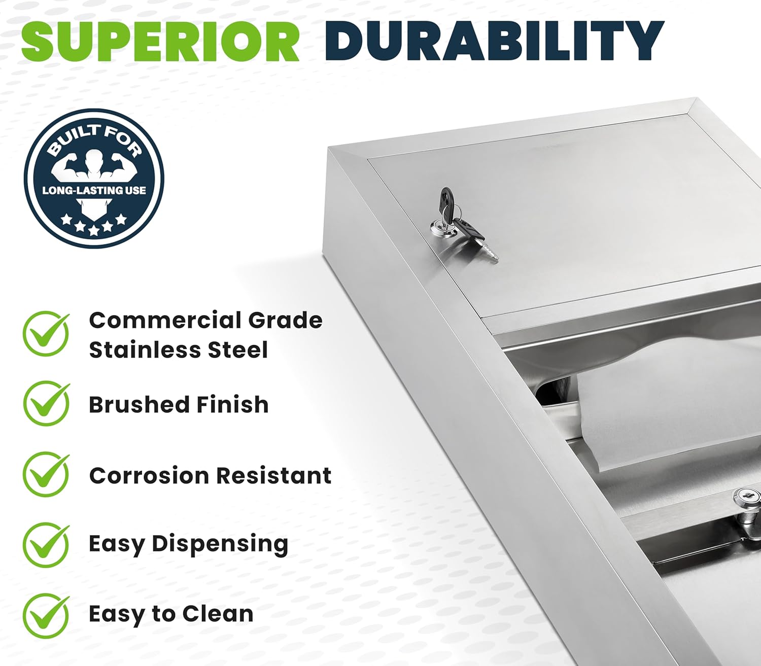 Effortless Commercial Dispenser for Paper Towels