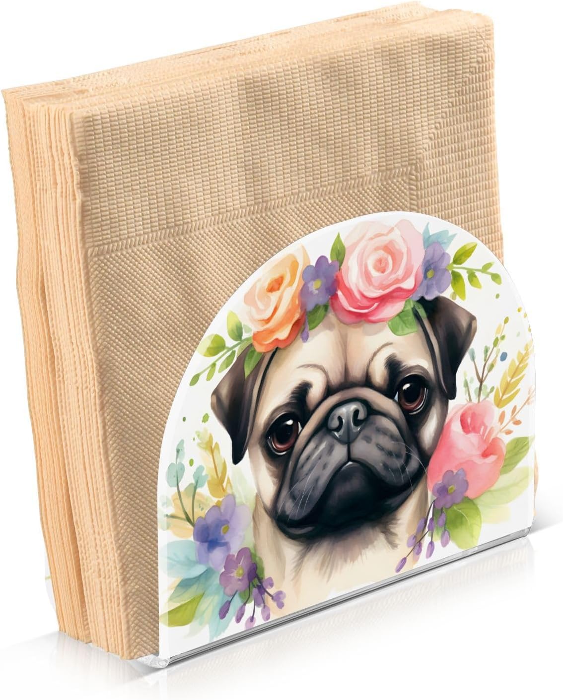 Cozy Pug Napkin Holder