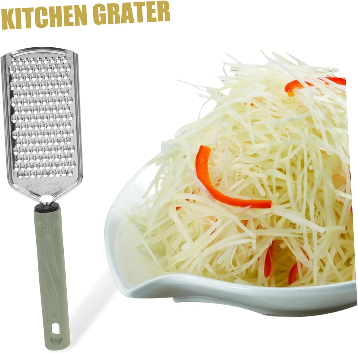 Ergonomic Handheld Cheese Grater Stainless Steel