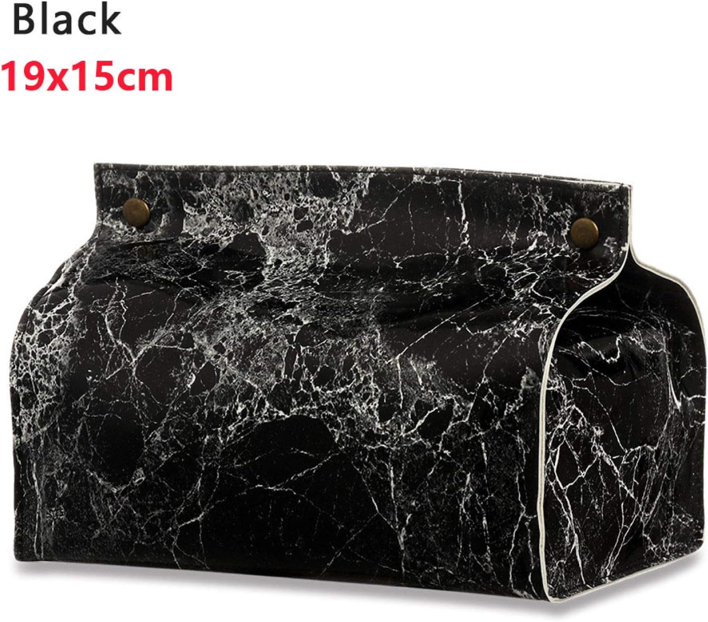 NEWCES Tissue Box with Marble Pattern Leather Cover