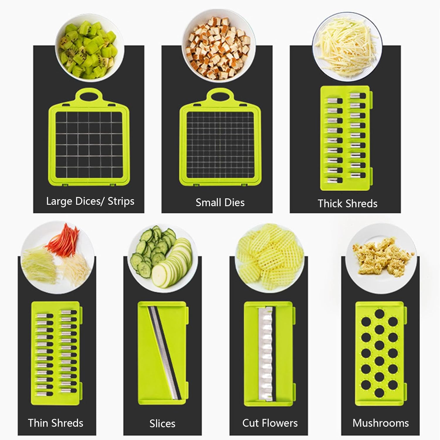 10 in 1 Vegetable Chopper with Stainless Steel Blades