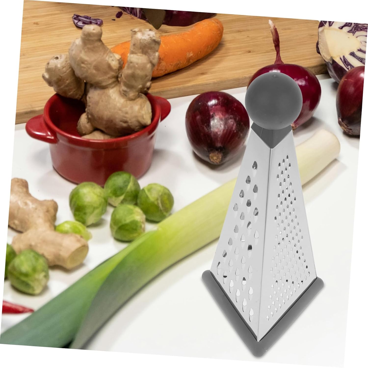 Ergonomic Stainless Steel Grater for Carrots Cheese and Ginger