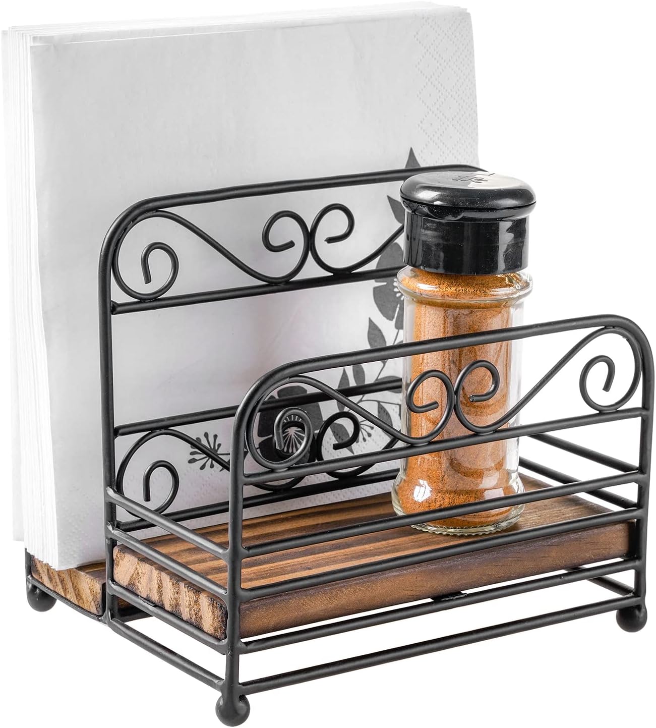 MyGift 2-in-1 Disposable Napkin Salt Pepper Caddy