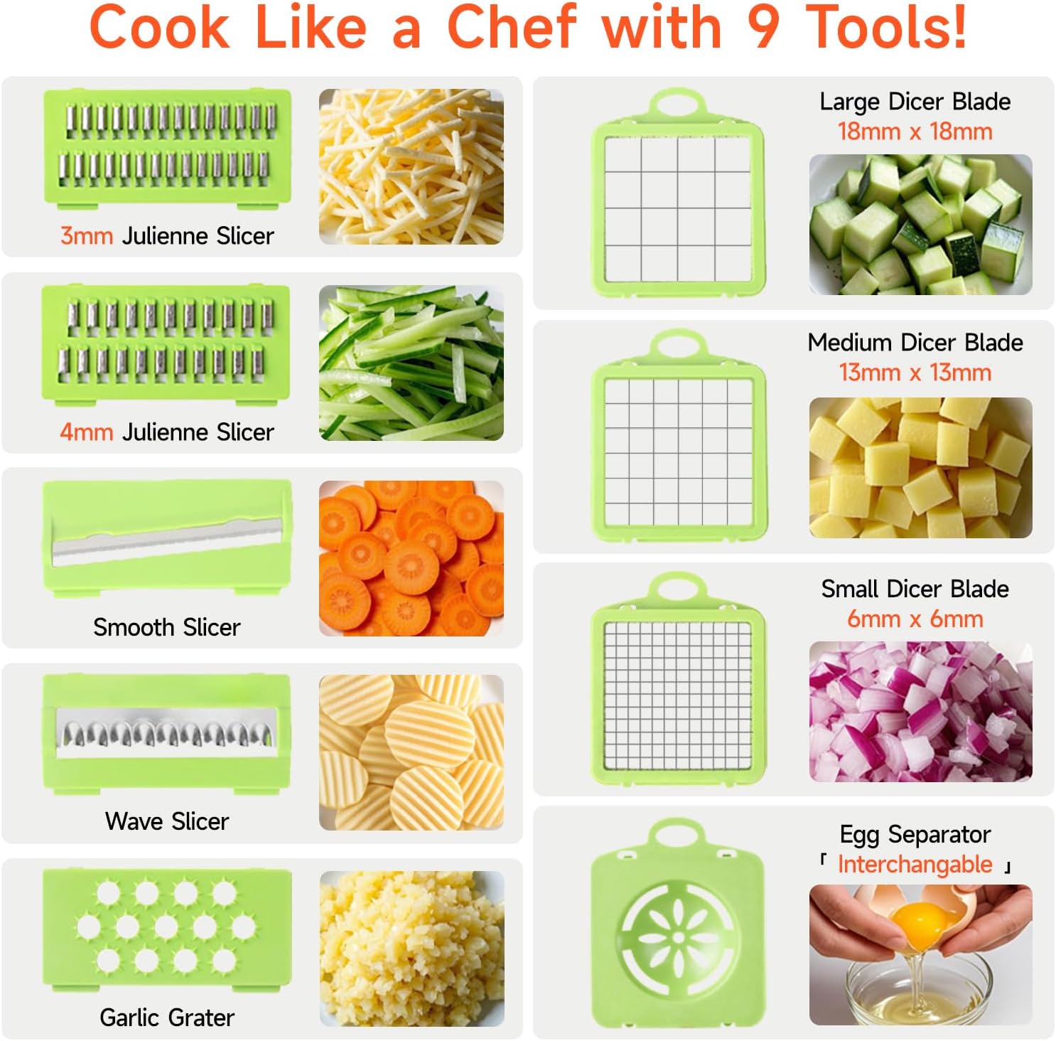 Consumix9-in-1 Vegetable ChopperEffortless Slicing Tool