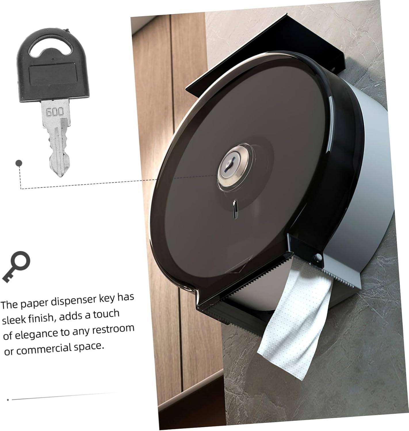 Stainless Steel Toilet Paper Dispenser Key with Ergonomic Design