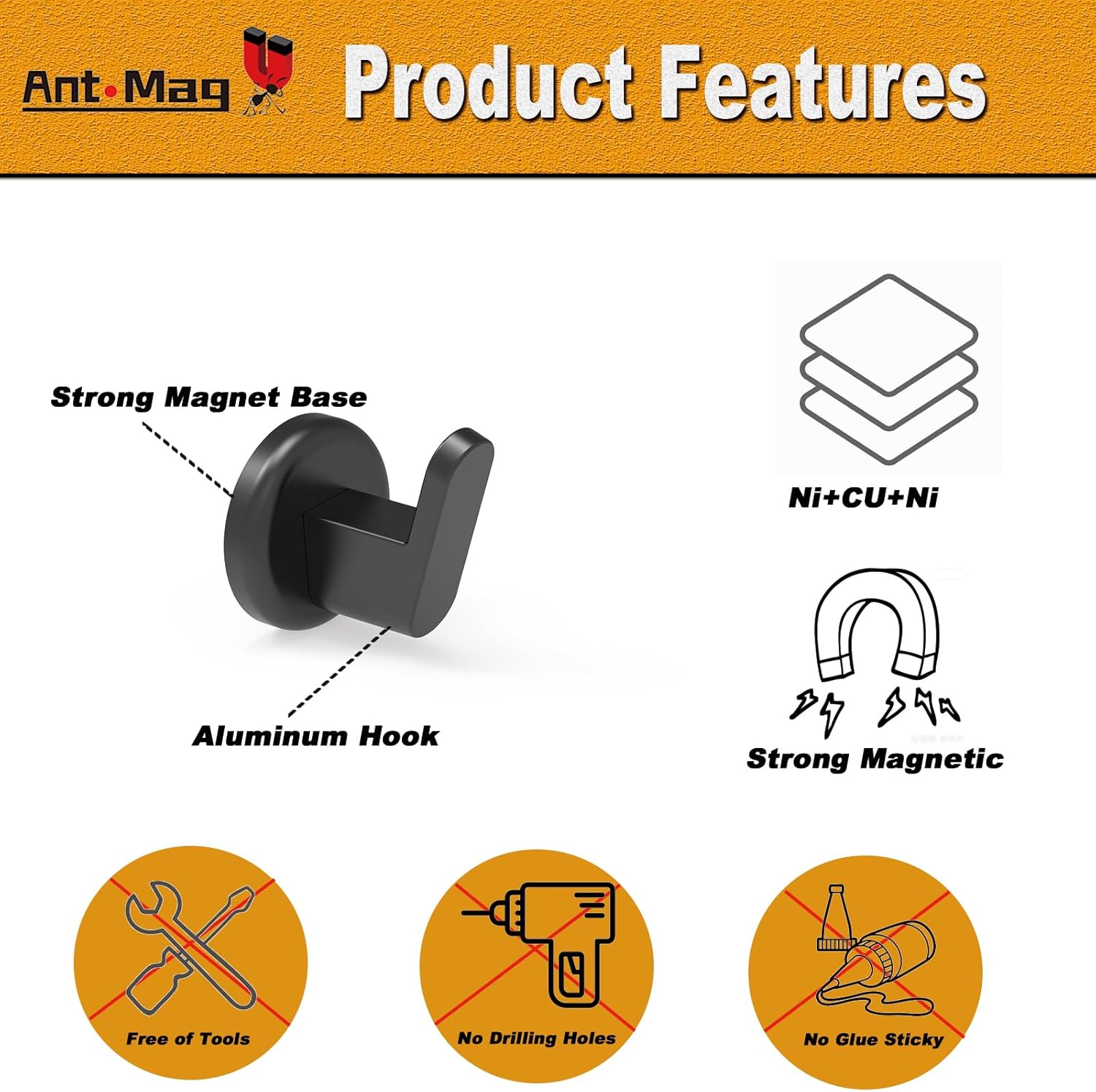 Safe Strong Magnetic Hooks for Ending