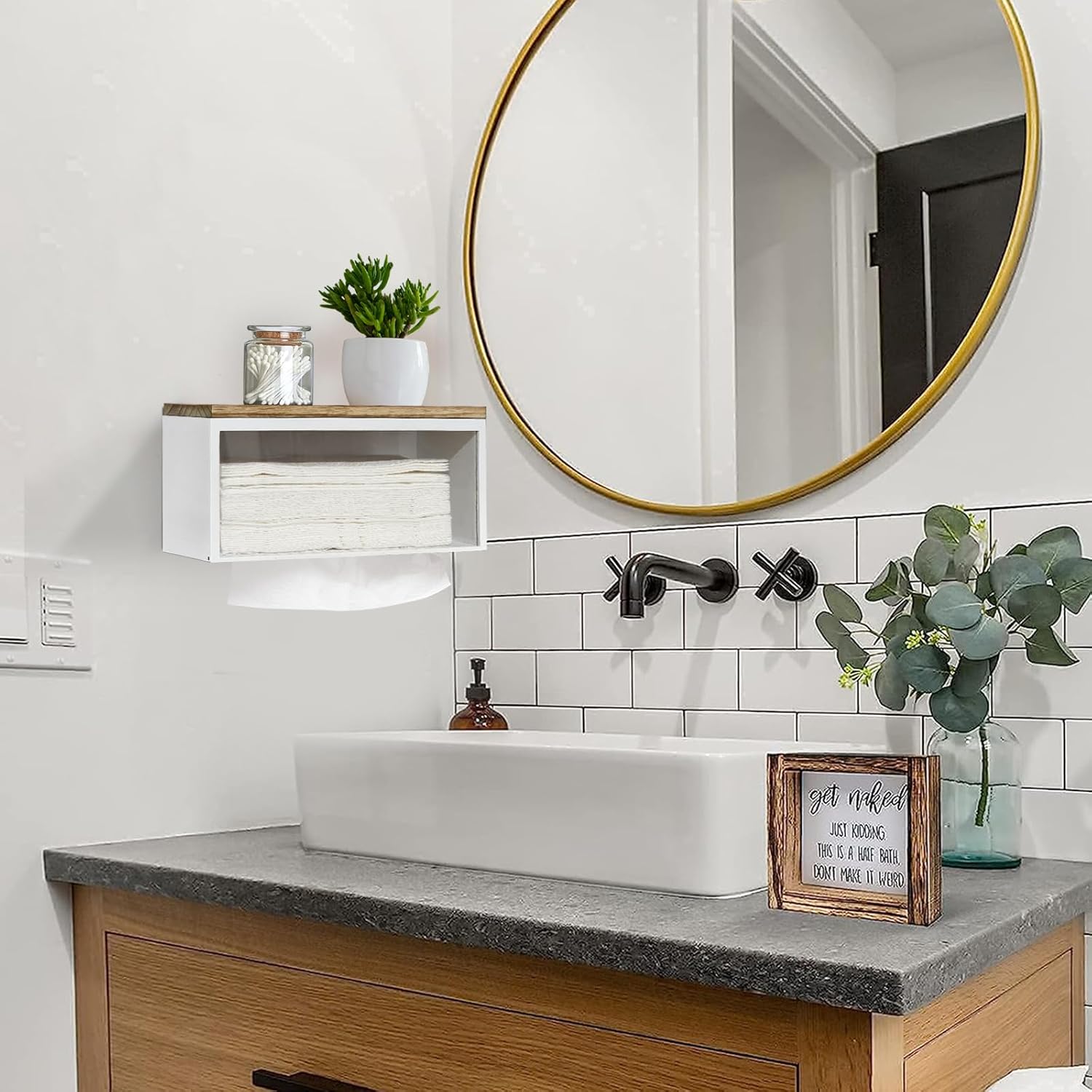 UGiftT Solid Wood Paper Towel Dispenser