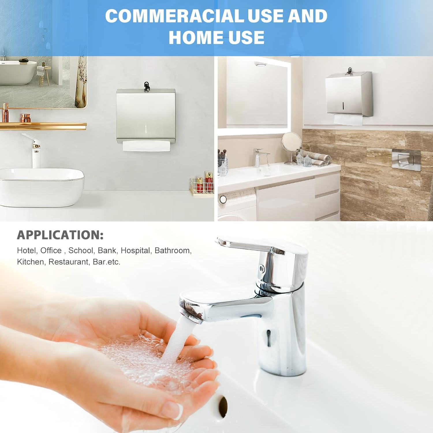 Premium Gorlary Wall-Mounted Dispenser for Papers Napkins Commercial Use