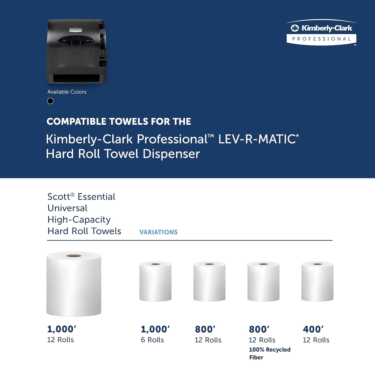 Levermatic Roll Paper Towels Dispenser Manual Black