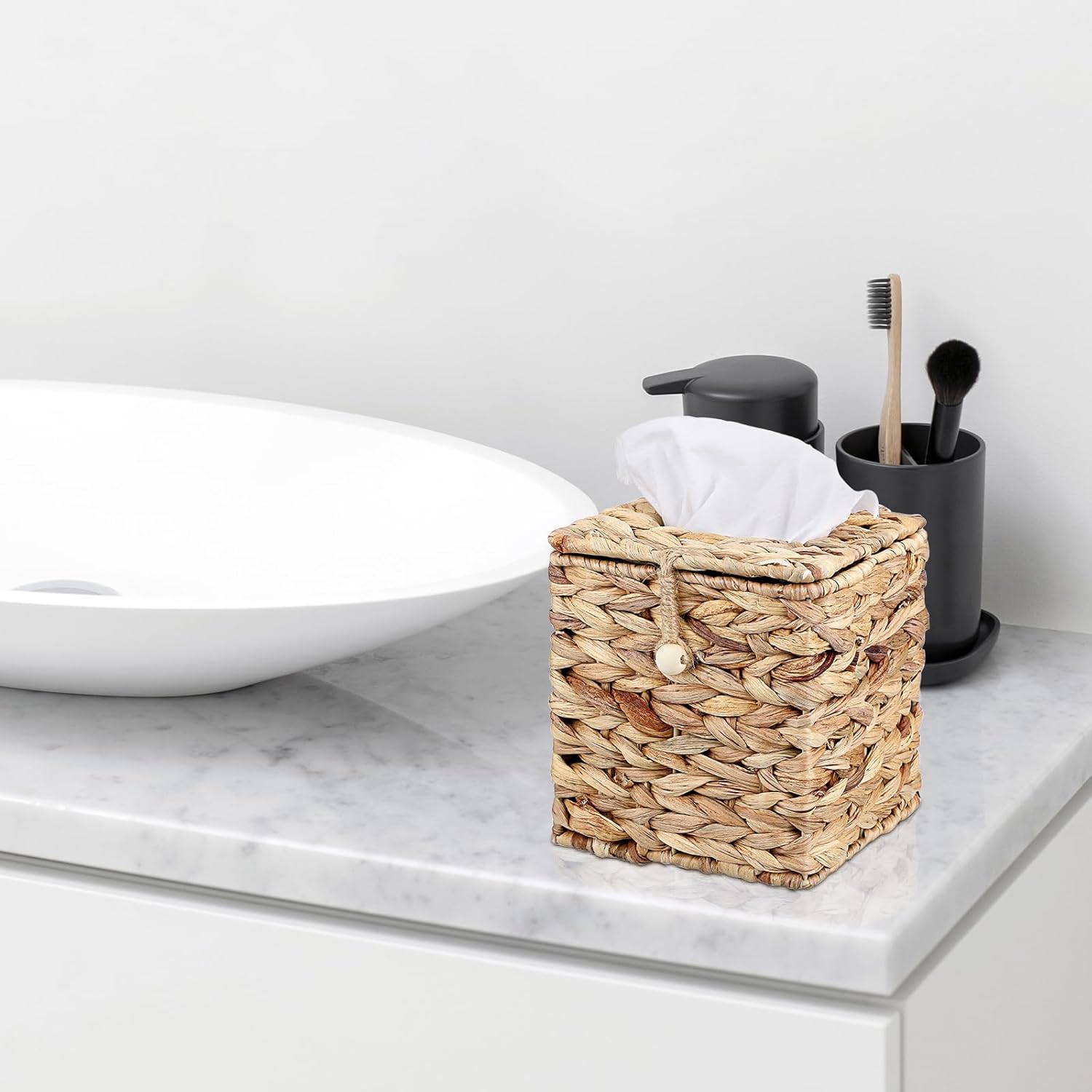 Sumnacon Tissue Box Cover Natural