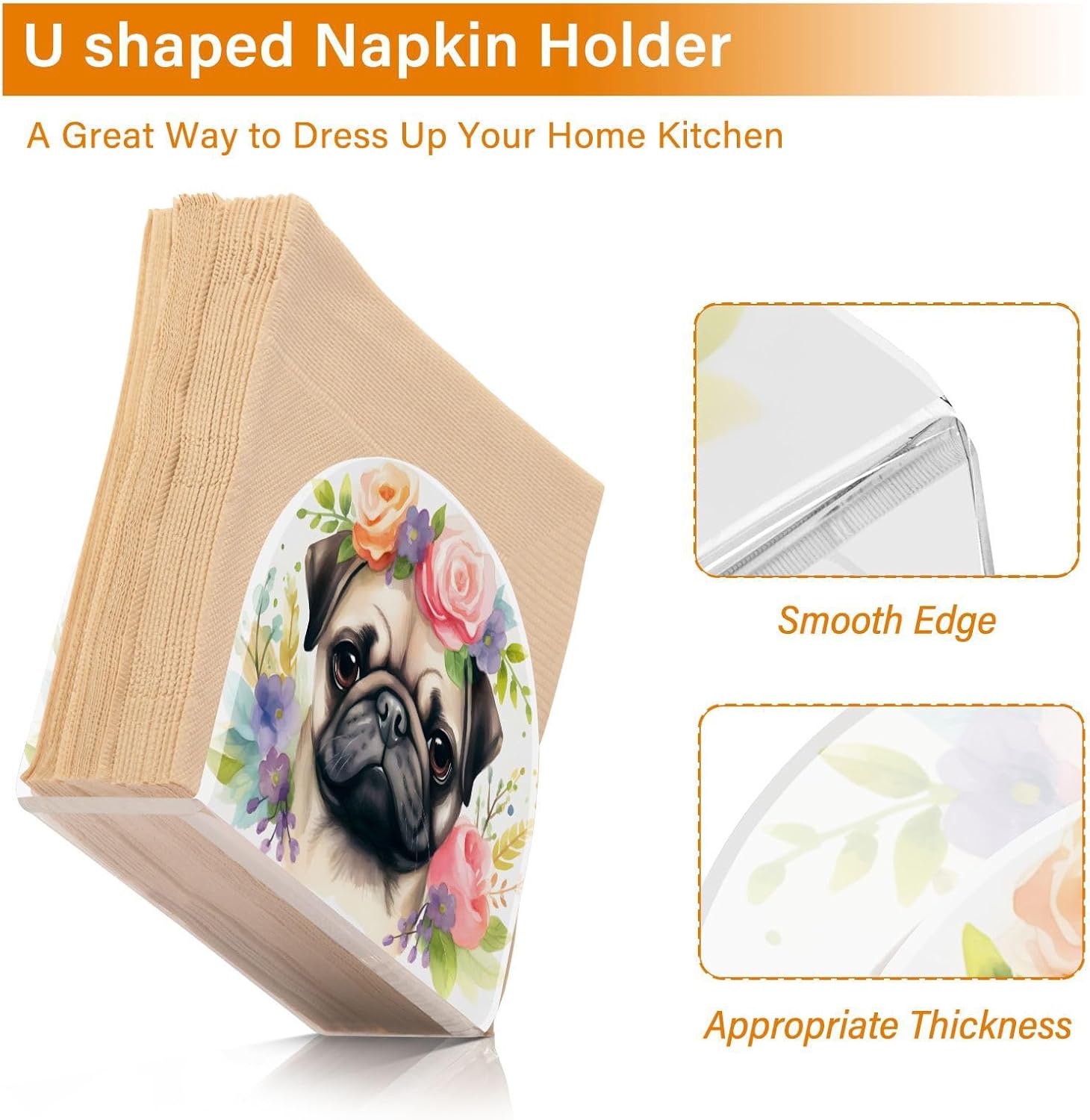 Cozy Pug Napkin Holder