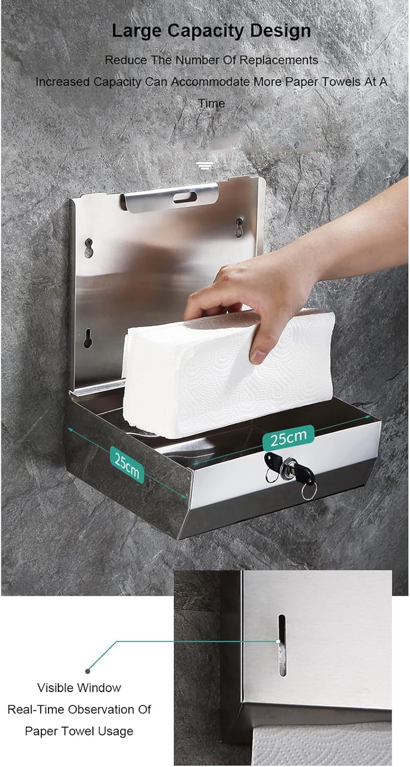 FETGKNBM2Commercial Stainless Steel Paper Towel Dispenser Wall Mount
