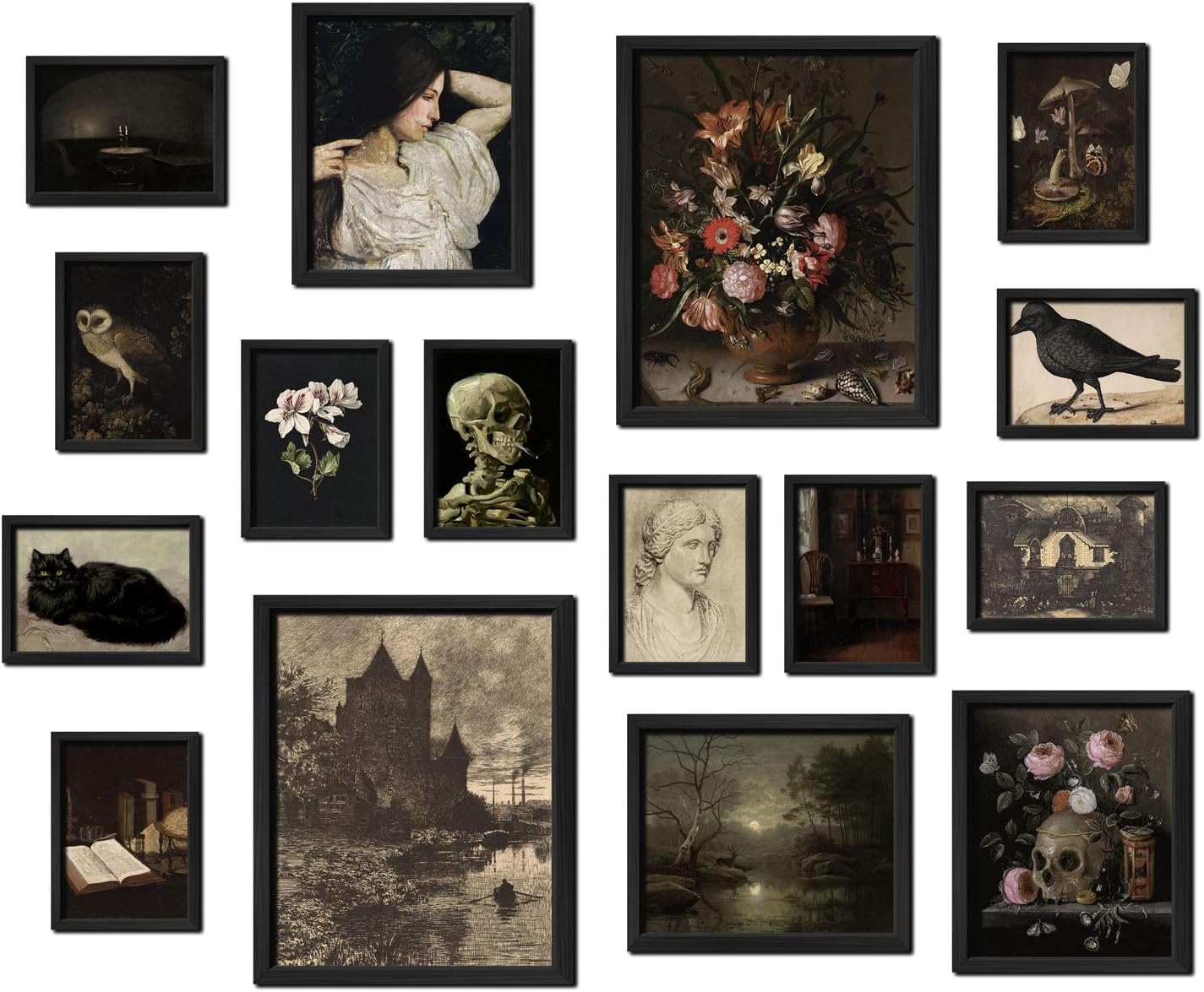 Dark Academia Gallery Wall