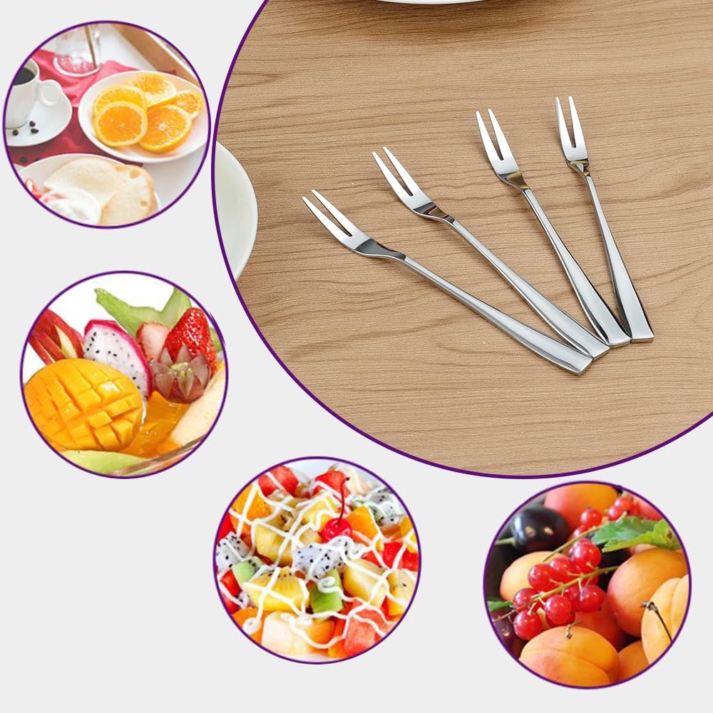 Elegant Small-Size Stainless Steel Two-Prong Forks