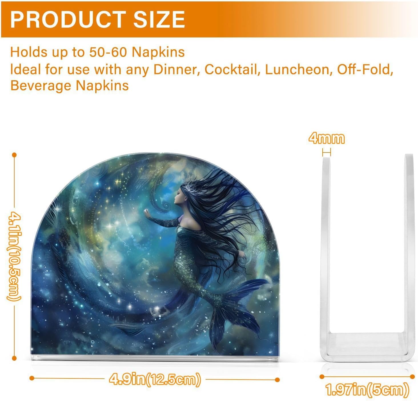 Stylish Mermaid Nebula Napkin Holder for Compact Storage